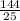 \frac{144}{25}