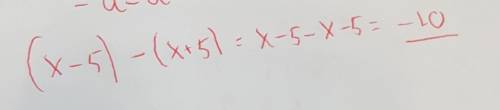 решить (x-5)-(x+5) 1) 10 2) -10 3) 5 4) 0