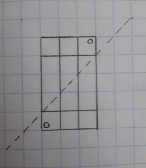 Нарисуй в тетради зеркальное отражение здесь ось симметрии как зеркала расположены под диагонали нар