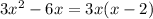 3x^{2} -6x=3x(x-2)