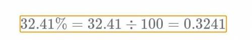 Запишите в виде десятичной дроби.b) 32,41% c) 246% d) 0,156% е) 2007%а) 21%​
