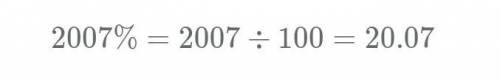 Запишите в виде десятичной дроби.b) 32,41% c) 246% d) 0,156% е) 2007%а) 21%​
