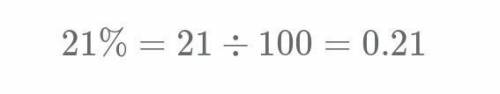 Запишите в виде десятичной дроби.b) 32,41% c) 246% d) 0,156% е) 2007%а) 21%​