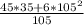 \frac{45*35+6*105^{2} }{105}