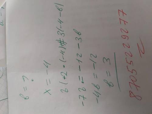 Знайдіть значення b, для якого коренем рівняння b(2x+1)=3(x-b) є число -4