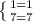 \left \{ {{1=1} \atop {7=7}} \right.