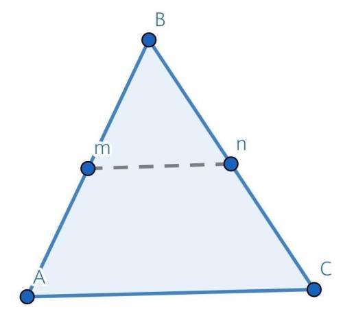 1)точки m и n являются серединами сторон ab и bc треугольника abc сторона ac равна 57 найдите mn. 2)