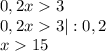 0,2x3\\0,2x3|:0,2\\x15