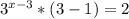 3^{x-3}*(3 - 1) = 2