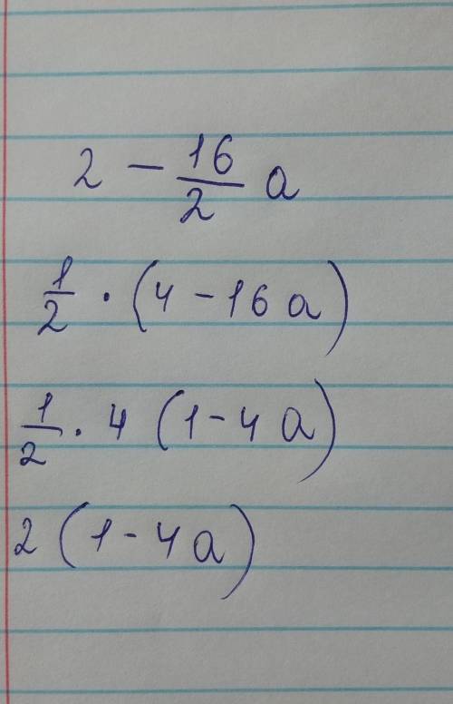Сократить дробь a2-16/2a2+8a