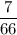 \dfrac{7}{66}