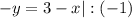 -y=3-x |:(-1)