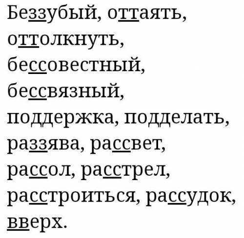 Обозначьте части словабеззубый,оттаять, оттолкнуть,бессовестный,поддержка,подделать,разява, рассвет,