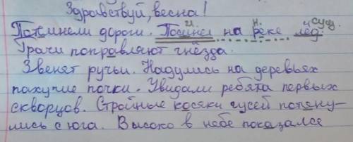 Прочитай и спиши текст :Злравствуй,весна !найди в тексте предложение с однородными членами