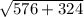 \sqrt{576+324}