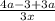 \frac{4a-3+3a}{3x}