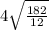 4 \sqrt{\frac{182}{12}}}\\\\\\