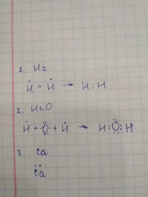Определить тип связи в молекуле и показать механизм ее образования: Н2, Н2О, Са.