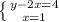 \left \{ {{y-2x=4} \atop {x=1}} \right.