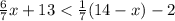 \frac{6}{7}x+13