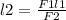 l2 = \frac{F1 l1}{F2}