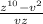 \frac{z^{10} - v^{2} }{vz}