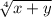 \sqrt[4]{x + y}