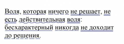 Составьте схему предложения и раберите егоВоля, которая ничего не решает, не есть действительная вол