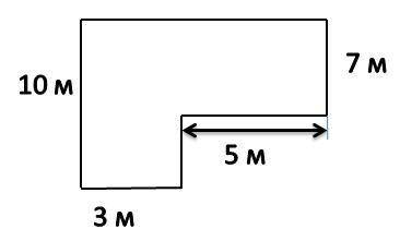 Найди площадь квартиры со сторонами 5м 3м 7м 10м