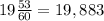 19\frac{53}{60} = 19,883