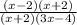 \frac{(x-2)(x+2)}{(x+2)(3x-4)}