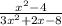 \frac{x^{2}-4}{3x^{2}+2x-8}