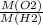 \frac{M(O2)}{M(H2)}