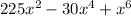 225x^2-30x^4+x^6