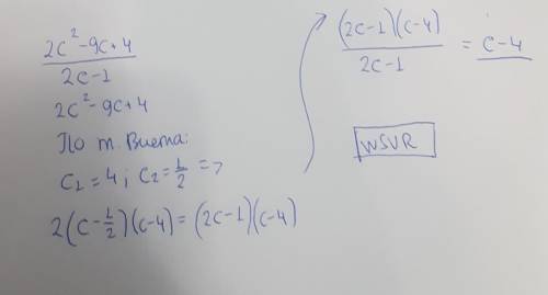 2c2-9c+44.Скоротити дріб2c-1​