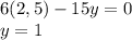 6(2,5)-15y=0\\y=1