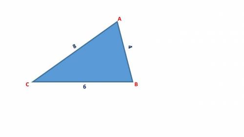 Стороны треугольника равны 4, 6 и 8 соответственно. Найди площадь данного треугольника.ПОЛНОЕ РЕШЕНИ