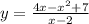 y=\frac{4x-x^2+7}{x-2}