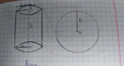 нарисовать главный вид и вид снизу или сверху цилиндра