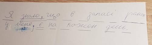 підкреслити всі члени речення. Я знаю, що в запасі ранок у мене є на кожен день.