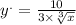 {y}^{.} = \frac{10}{ 3 \times \sqrt[3]{x} }