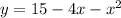 y=15-4x-x^2