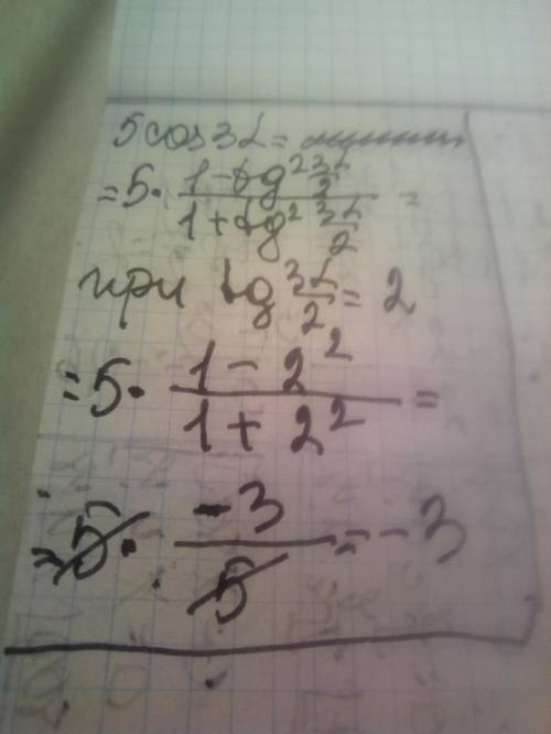 Вычислите 5cos3a, если tg(3a/2)=2.​