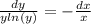 \frac{dy}{yln(y)}=-\frac{dx}{x}