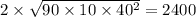 2\times\sqrt{90\times10\times40^2}=2400