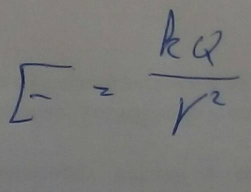 Запишите формулу, позволяющую вычислить величину напряженности электростатического поля точечного за