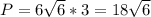 P = 6\sqrt{6}*3=18\sqrt{6}