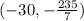 (-30,-\frac{235}{7})