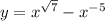 y=x^{\sqrt{7}}-x^{-5}