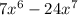 7x^{6} -24x^7